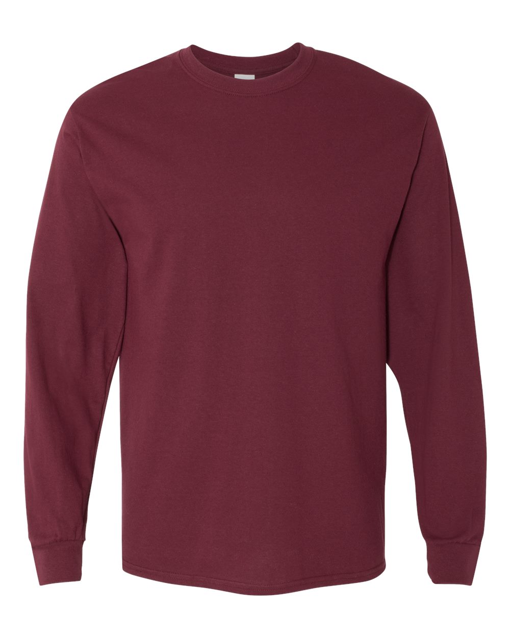 Heavy Cotton Long Sleeve — Maroon — front garment preview