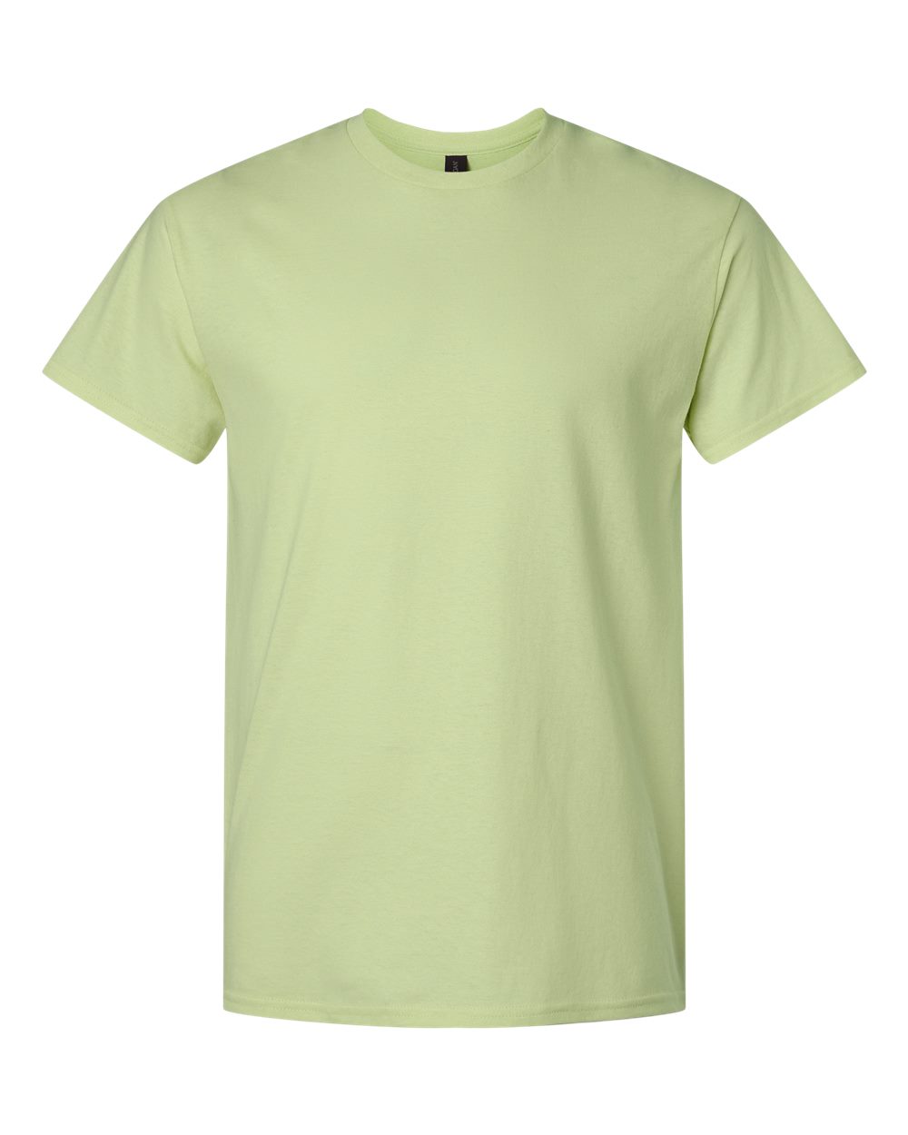 Light beige Gildan 3000 unisex cotton T-shirt displayed flat, showing front view with round neckline and short sleeves.