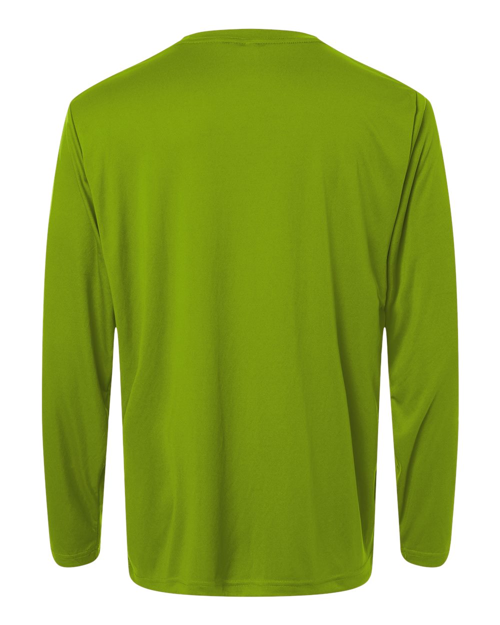 Performance Long Sleeve — Acid Green — back garment preview