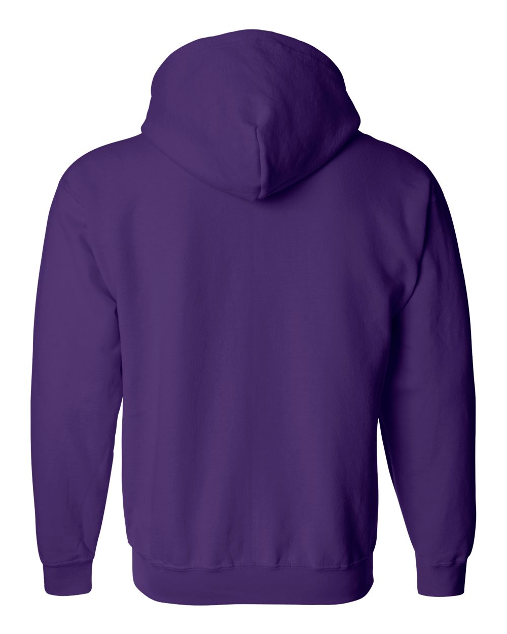 Full-Zip Hoodie — Purple — back garment preview