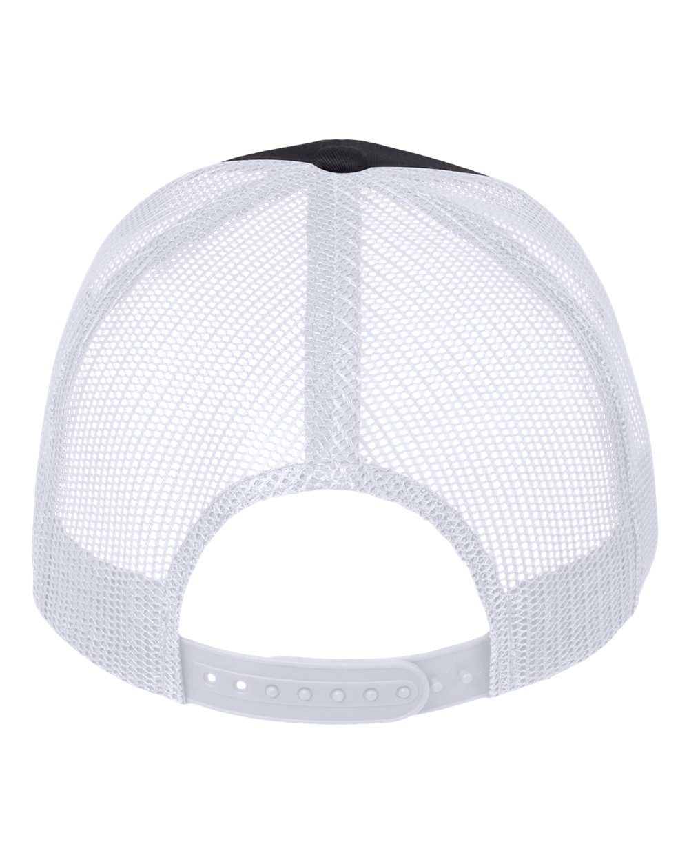 DTF Trucker Hat — Charcoal/ White — back garment preview