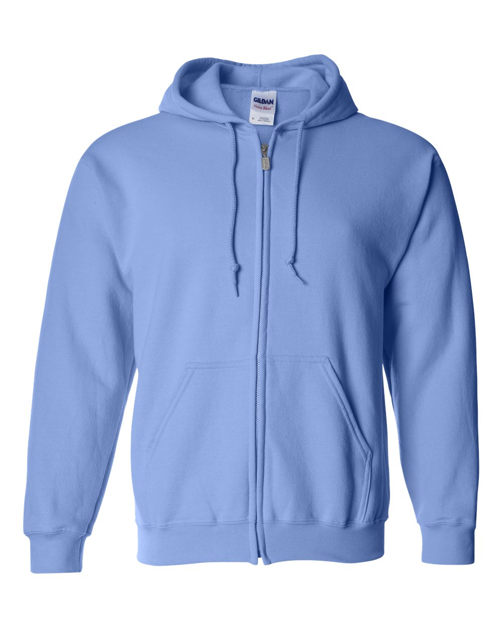 Full-Zip Hoodie — Carolina Blue — front garment preview