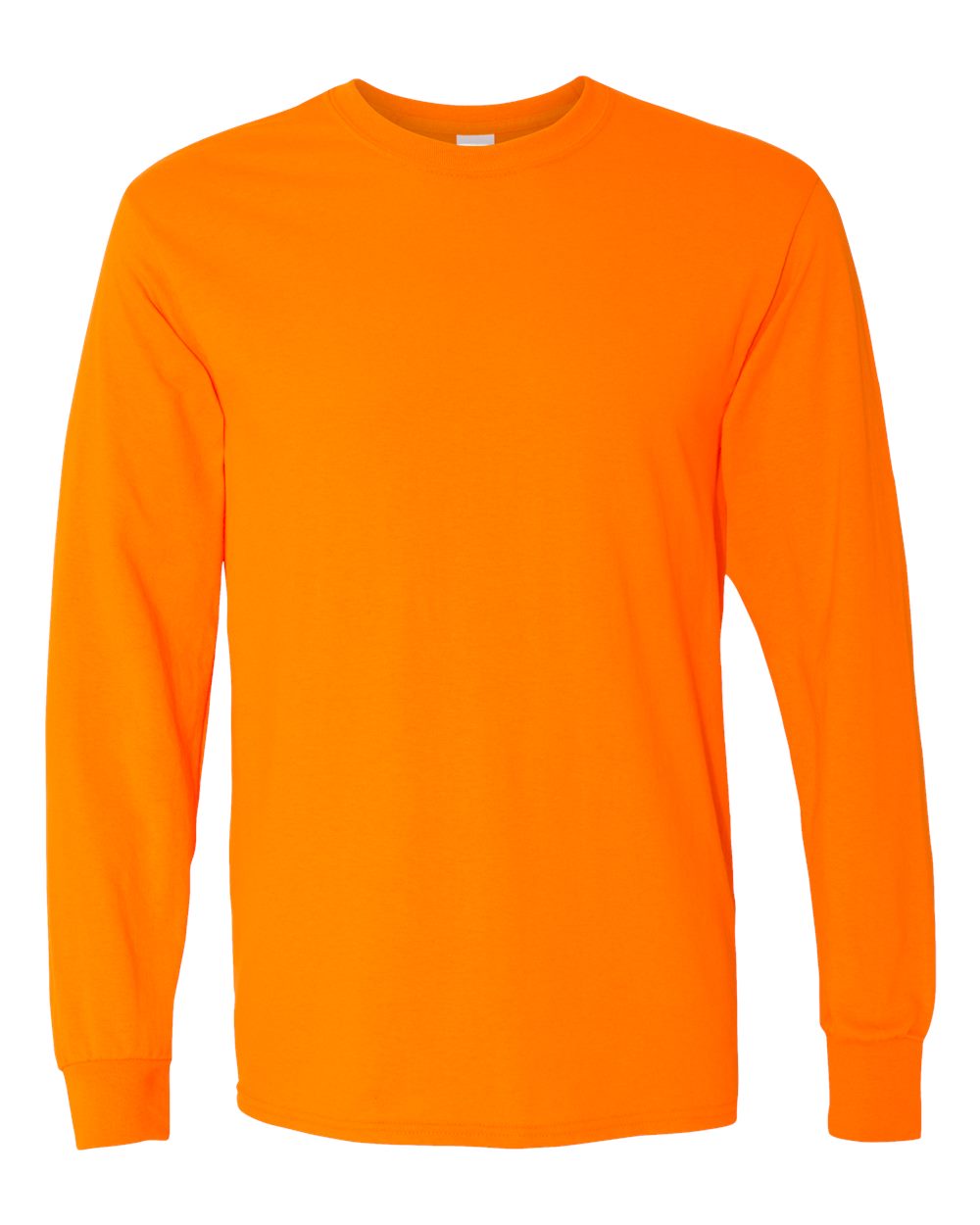 Heavy Cotton Long Sleeve — Safety Orange — front garment preview