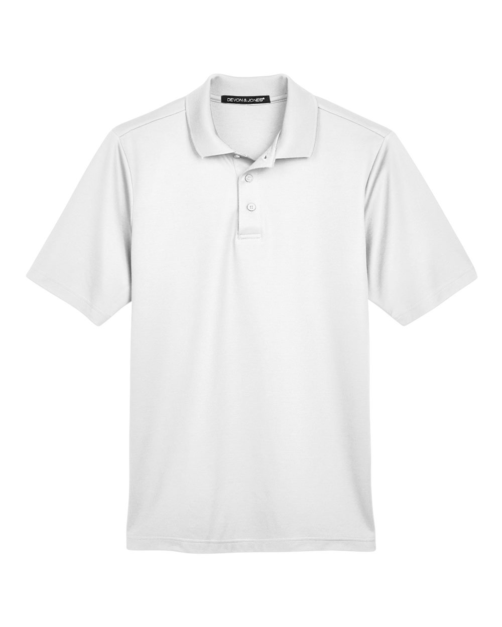 Premium Polo — White — front garment preview