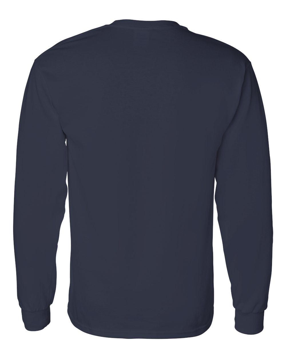 Heavy Cotton Long Sleeve — Navy — back garment preview