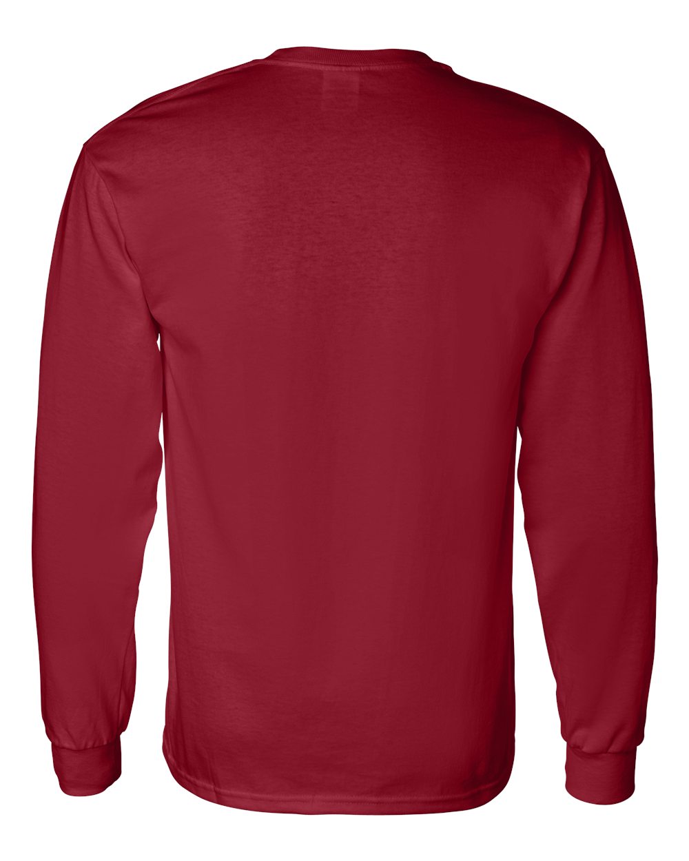 Heavy Cotton Long Sleeve — Garnet — back garment preview