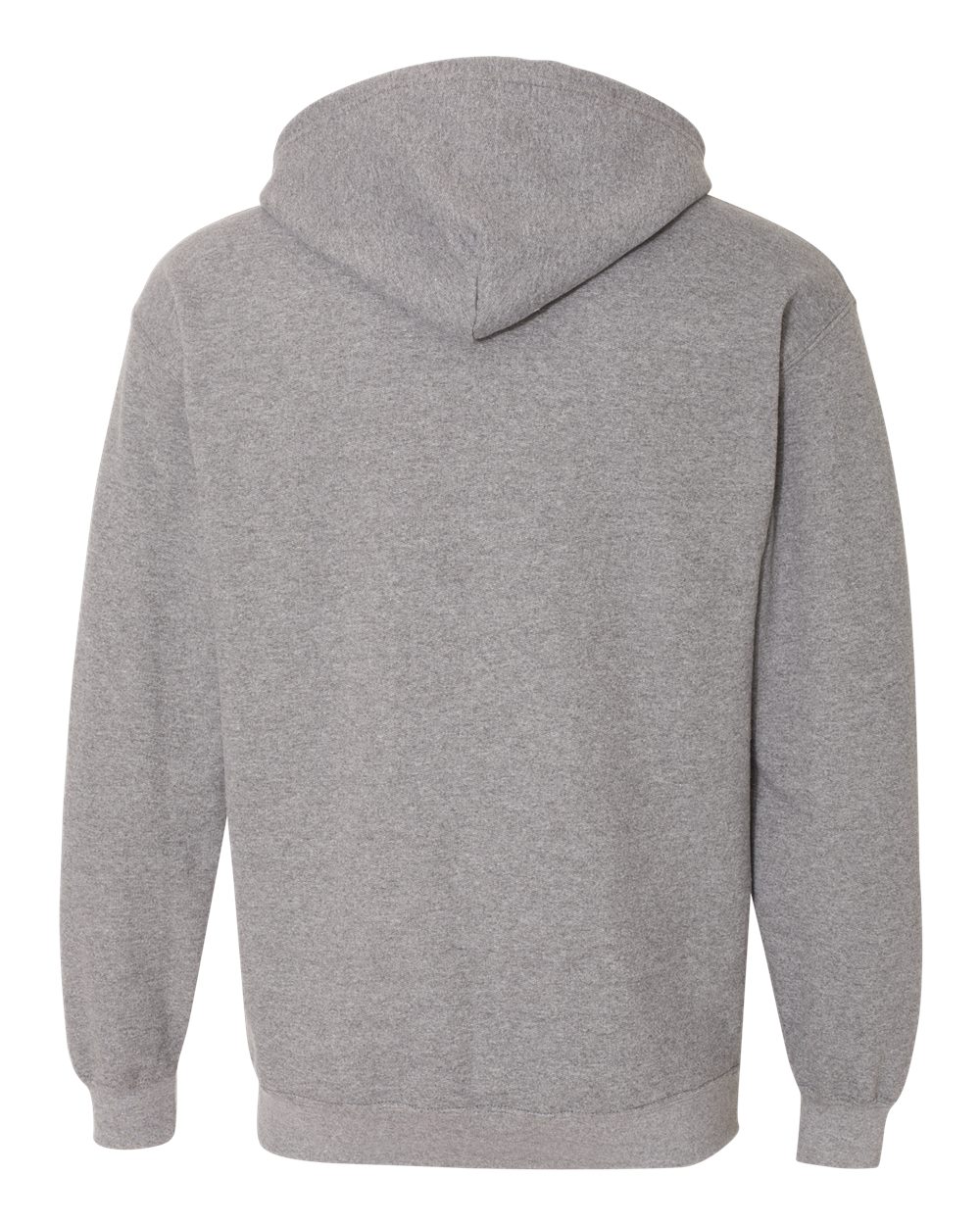 Full-Zip Hoodie — Graphite Heather — back garment preview