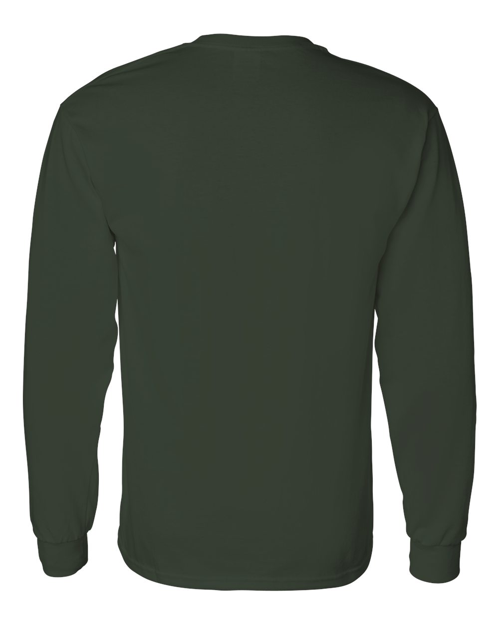 Heavy Cotton Long Sleeve — Forest — back garment preview