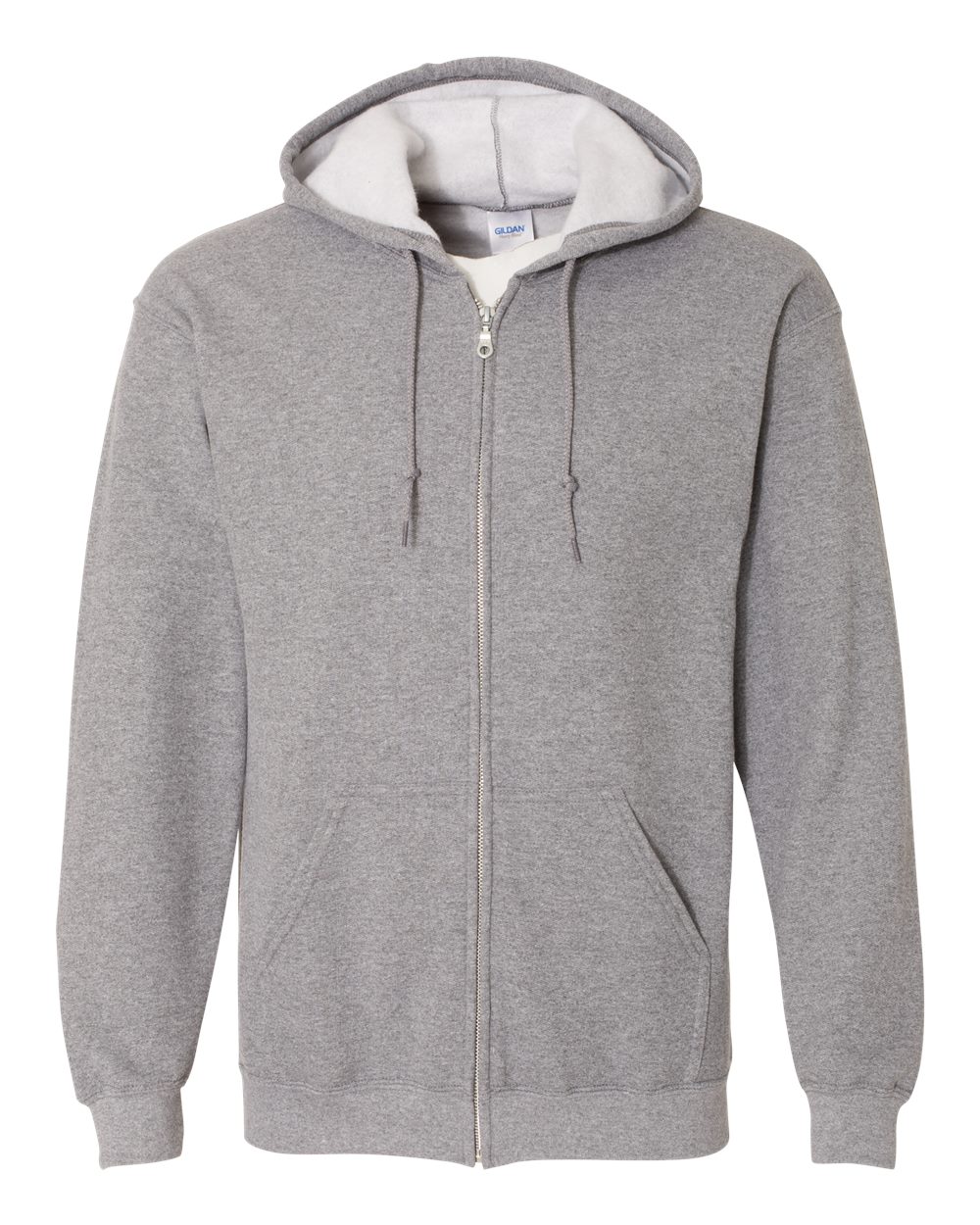 Full-Zip Hoodie — Graphite Heather — front garment preview