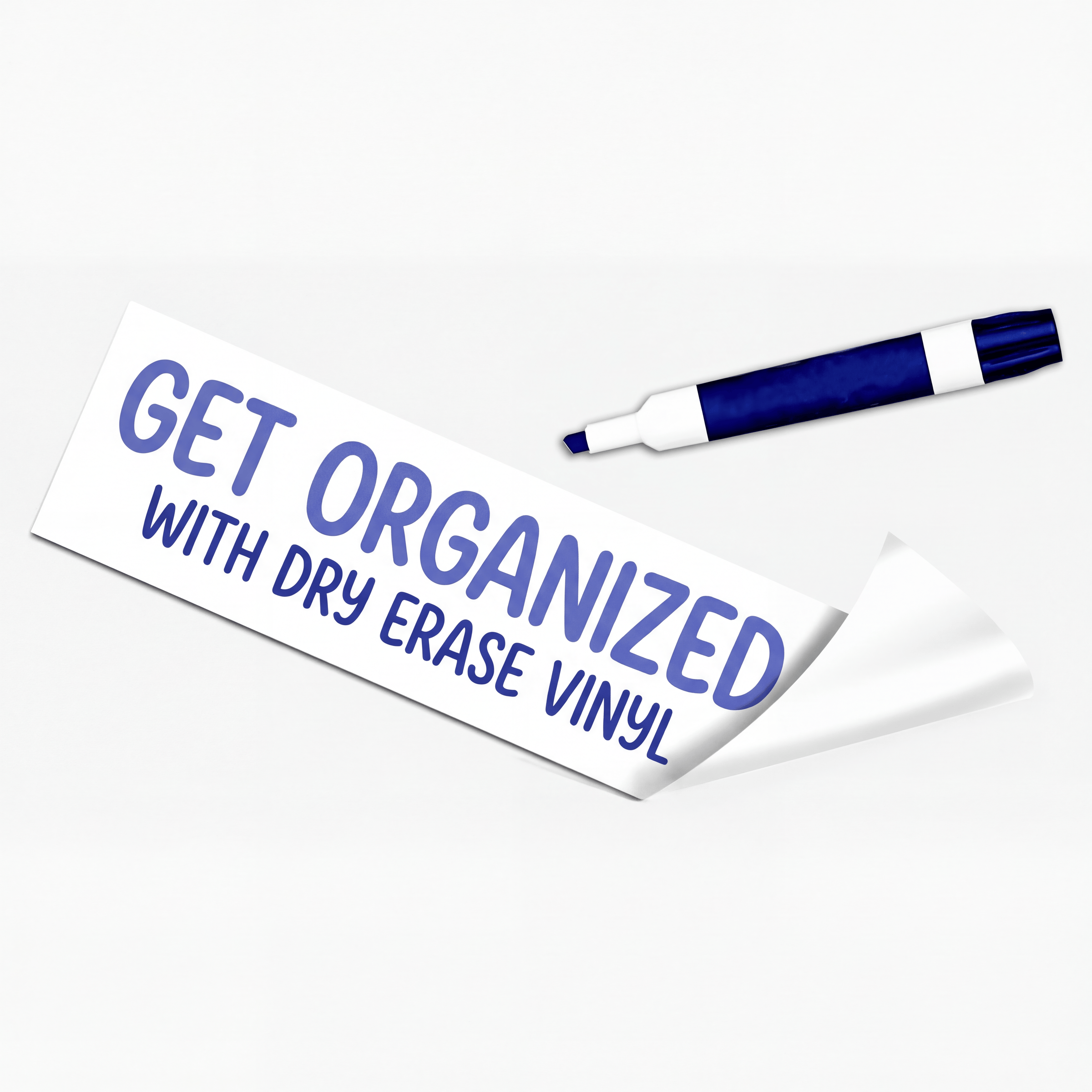 Varaprint dry erase adhesive vinyl sheet with smooth surface for reusable whiteboard applications and easy application.