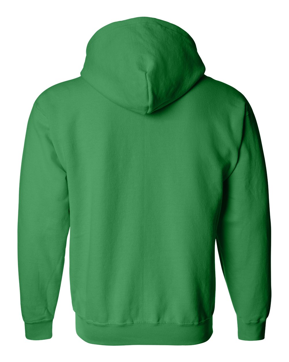 Full-Zip Hoodie — Irish Green — back garment preview