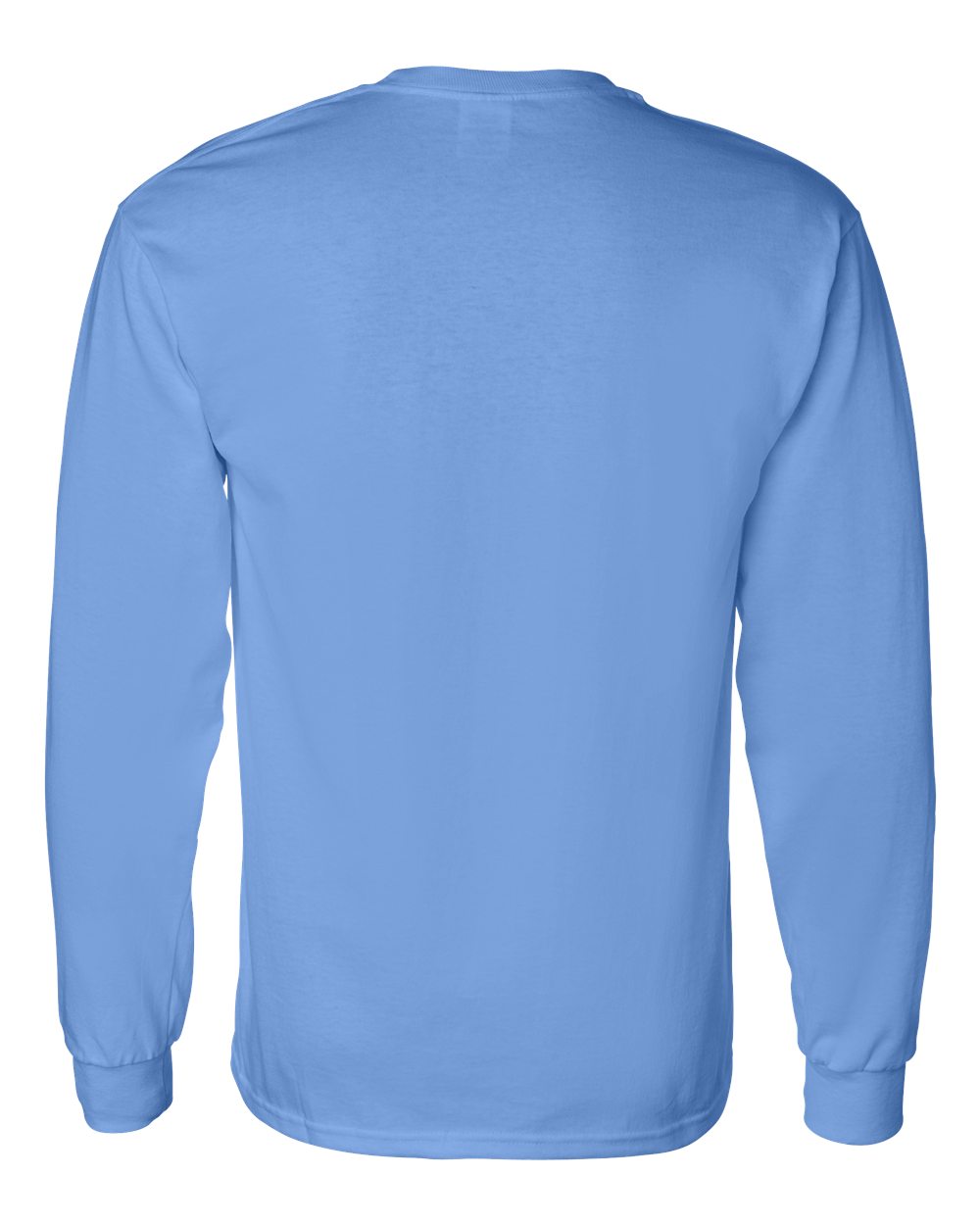 Heavy Cotton Long Sleeve — Carolina Blue — back garment preview