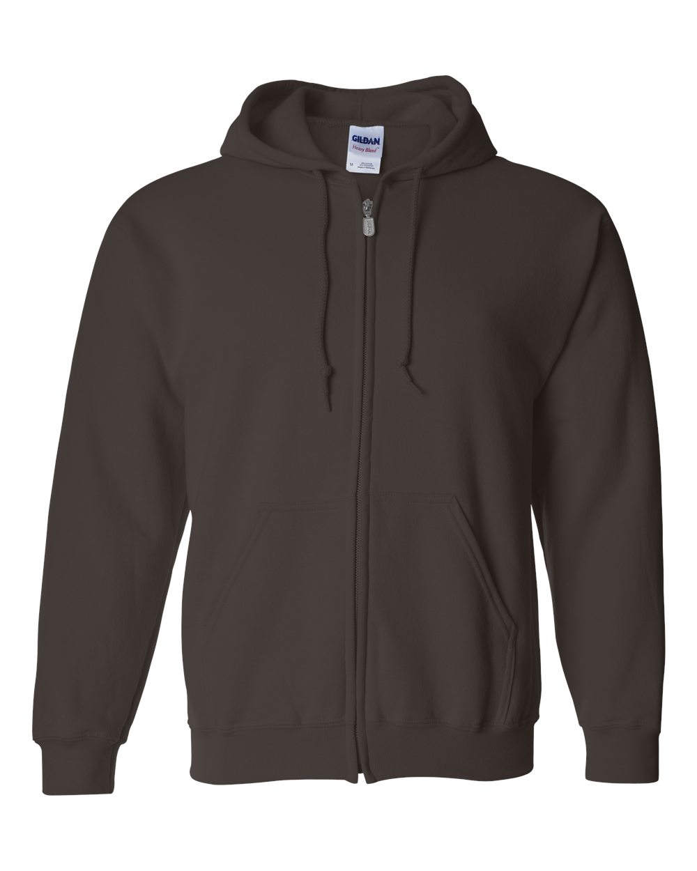 Full-Zip Hoodie — Dark Chocolate — front garment preview