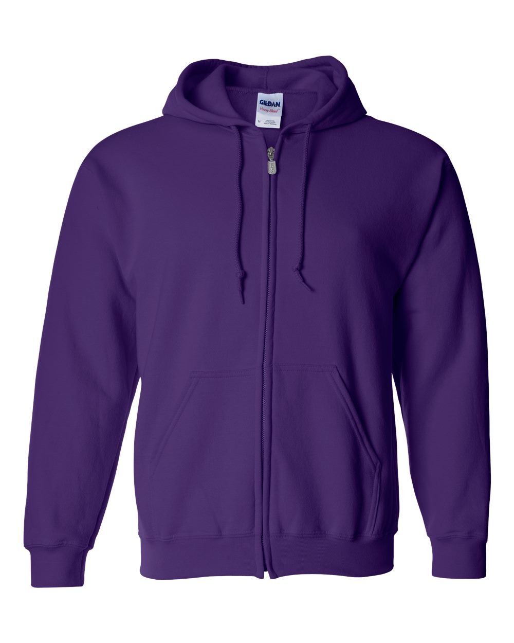 Full-Zip Hoodie — Purple — front garment preview