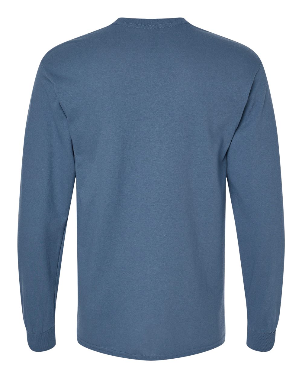 Heavy Cotton Long Sleeve — Indigo Blue — back garment preview