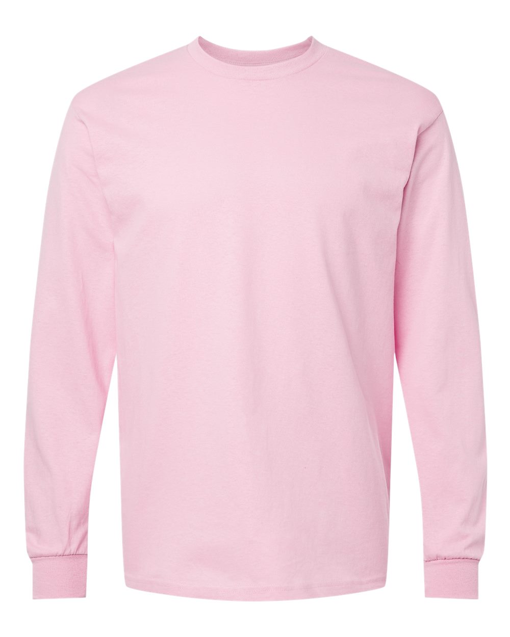 Heavy Cotton Long Sleeve — Light Pink — front garment preview