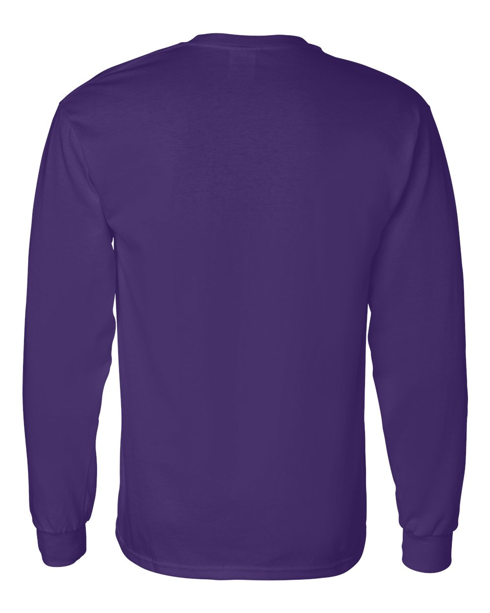 Heavy Cotton Long Sleeve — Purple — back garment preview