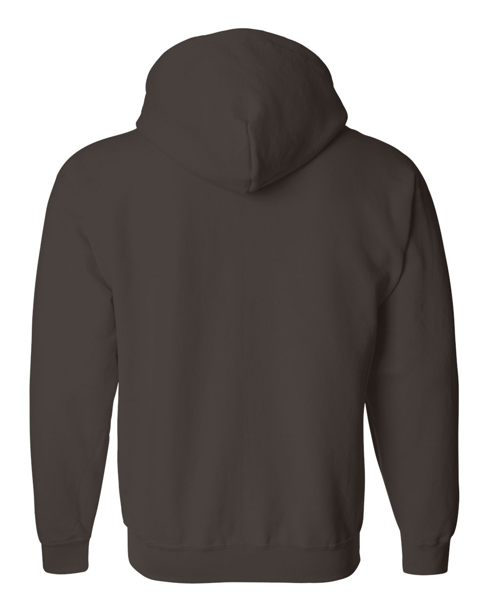 Full-Zip Hoodie — Dark Chocolate — back garment preview
