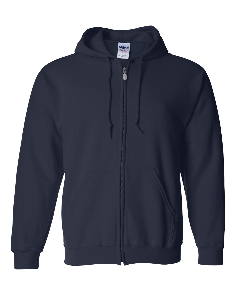 Full-Zip Hoodie — Navy — front garment preview