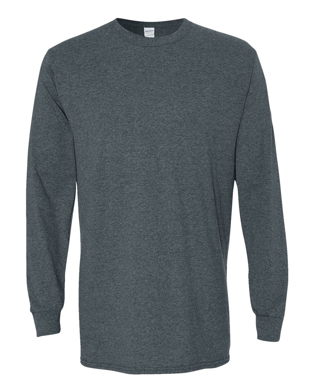 Heavy Cotton Long Sleeve — Dark Heather — front garment preview