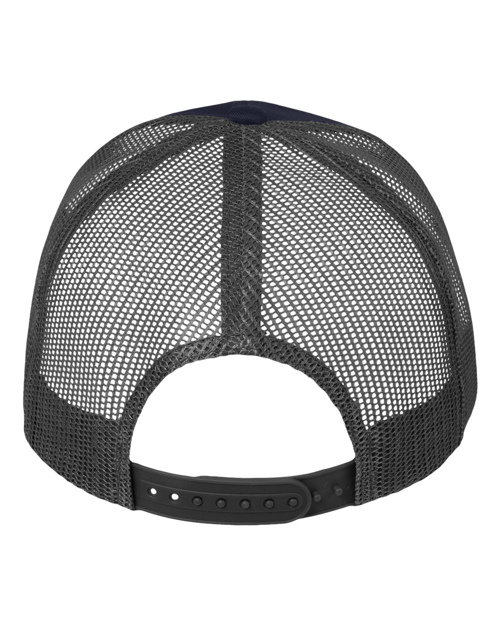 DTF Trucker Hat — Navy/ Charcoal — back garment preview