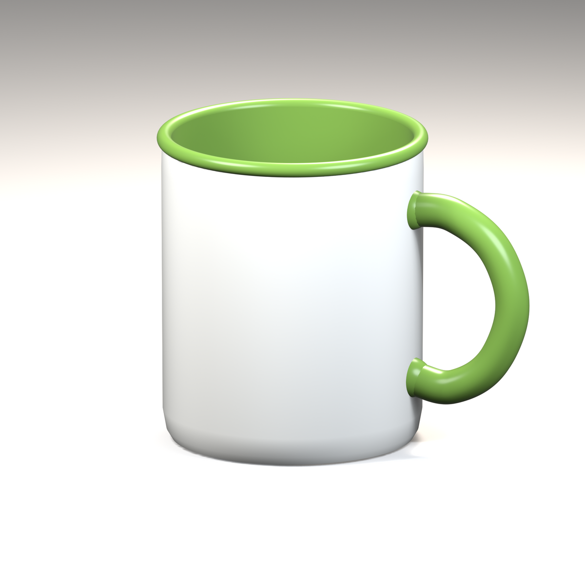 Green custom mug from Varaprint with a sleek design, perfect for personalized drinks and everyday use.
