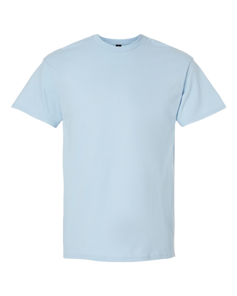 White Gildan 2000 Unisex Ultra Cotton T-Shirt, front view, soft cotton fabric, classic crew neck style.