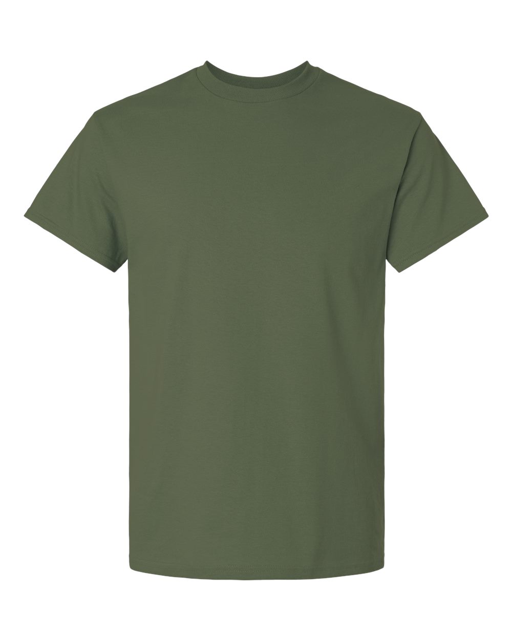 White Gildan 2000 Unisex Ultra Cotton T-Shirt displayed flat, showcasing the classic crew neck and short sleeves.