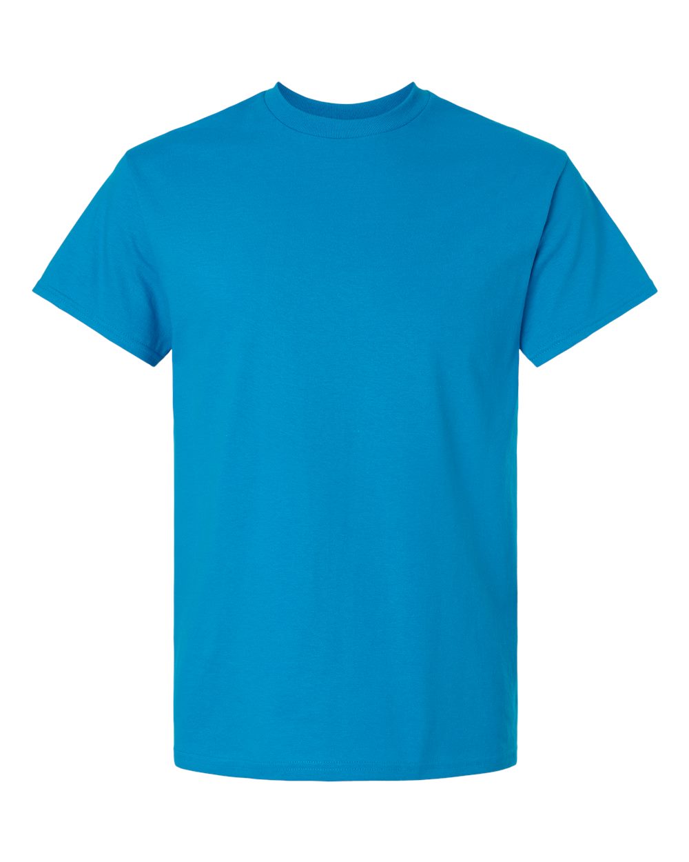 White Gildan 2000 Unisex Ultra Cotton T-Shirt, front view showing classic crew neckline and smooth cotton fabric.