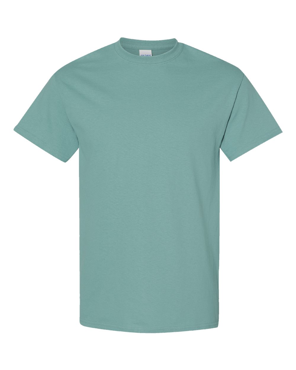White Gildan 5000 Unisex Heavy Cotton T-Shirt, front view, showcasing classic fit and soft fabric for casual wear.