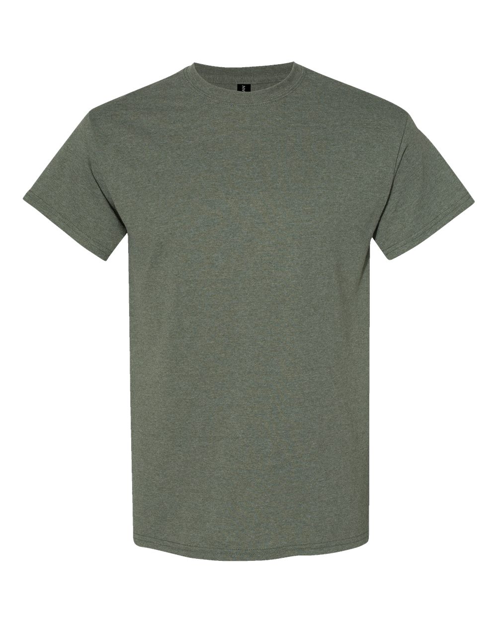 White Gildan 5000 Unisex Heavy Cotton T-Shirt, short-sleeve crewneck made of durable cotton fabric.