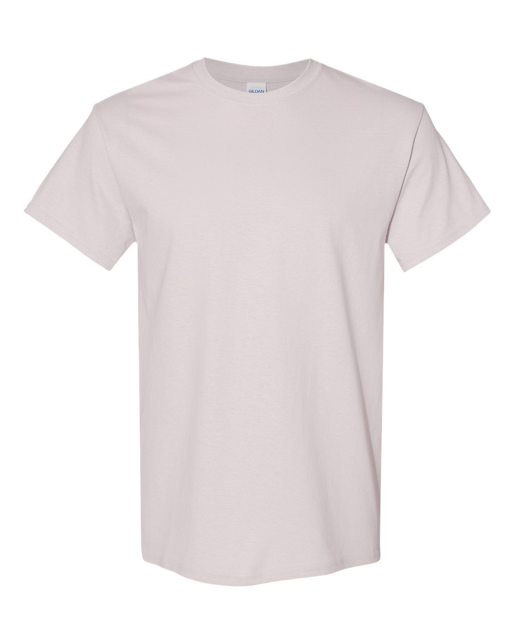 White Gildan 5000 Unisex Heavy Cotton T-Shirt laid flat showing front view, soft cotton fabric and classic fit.