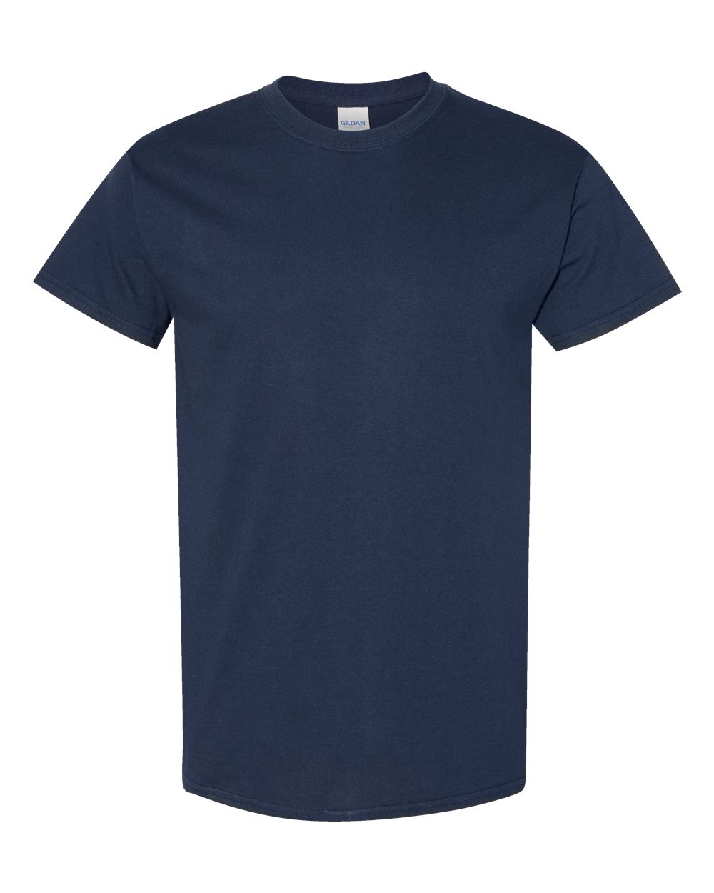 White Gildan 5000 unisex heavy cotton T-shirt laid flat, showing front view with short sleeves and crew neckline.