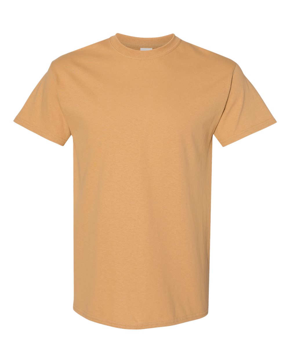 White Gildan 5000 Unisex Heavy Cotton T-Shirt, front view showing classic crew neck and soft cotton fabric.
