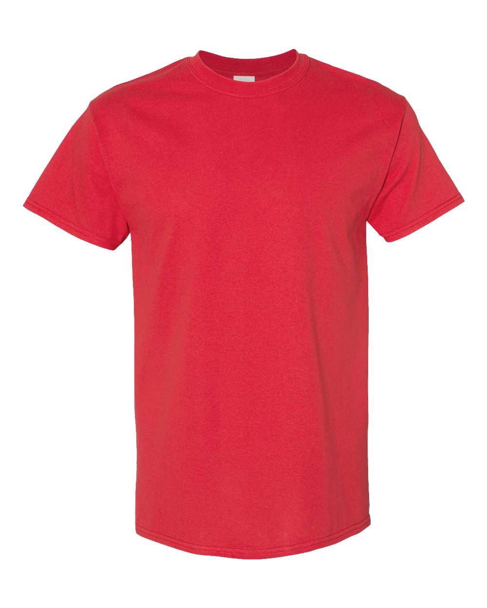 White Gildan 5000 Unisex Heavy Cotton T-Shirt, front view showing classic crew neck and soft fabric.