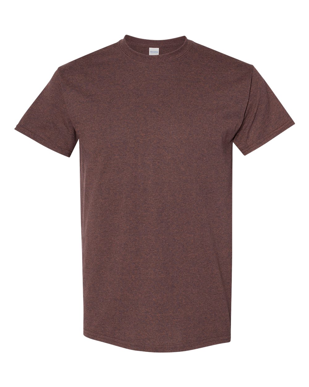 White Gildan 5000 Unisex Heavy Cotton T-Shirt, front view showing classic crew neck and soft fabric.