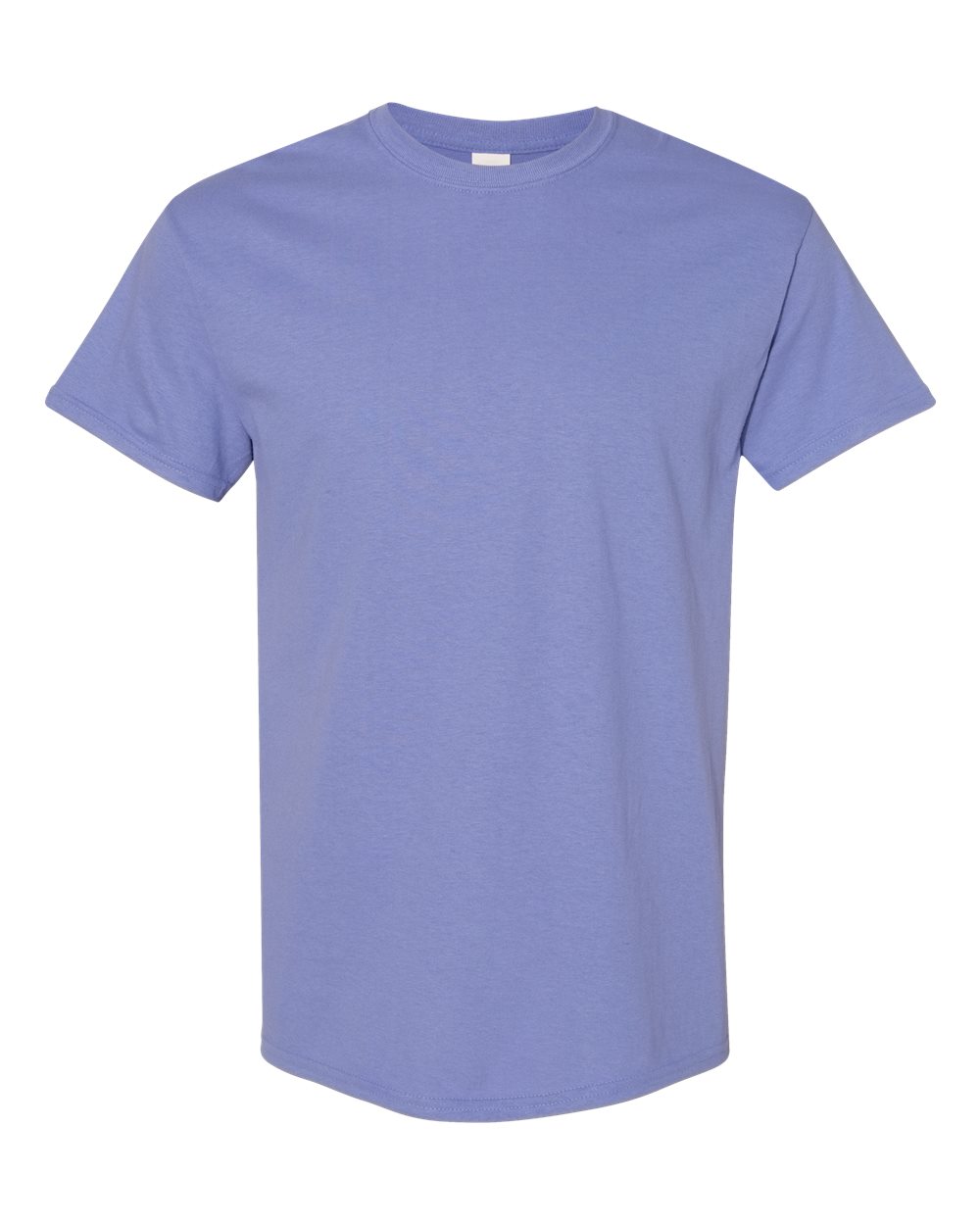 White Gildan 5000 Unisex Heavy Cotton T-Shirt displayed flat, showing the classic crew neck and short sleeves.
