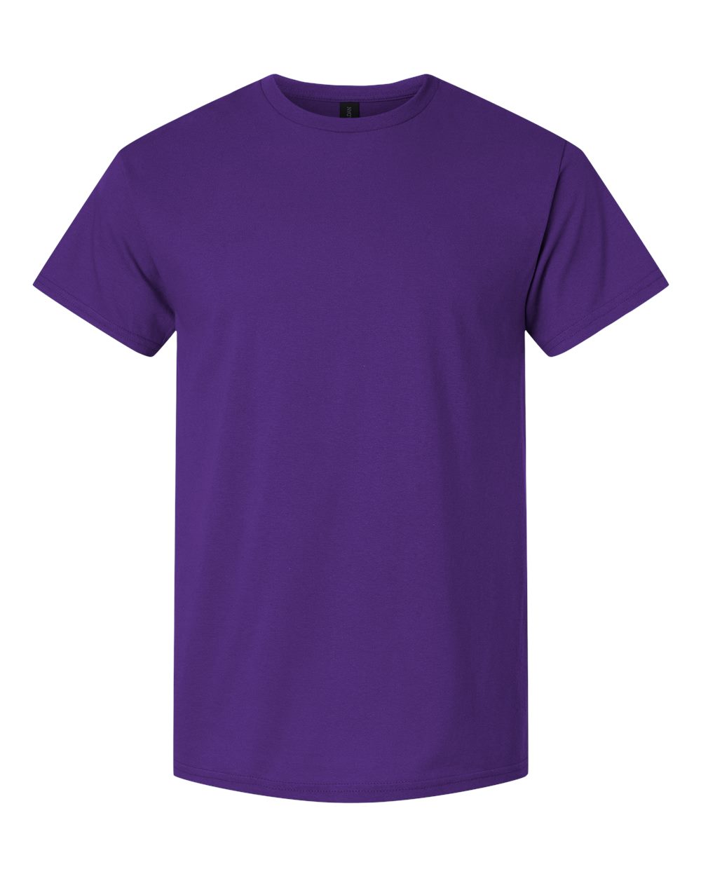 White Gildan 3000 unisex light cotton T-shirt laid flat, showcasing its simple crew neck and soft fabric texture.