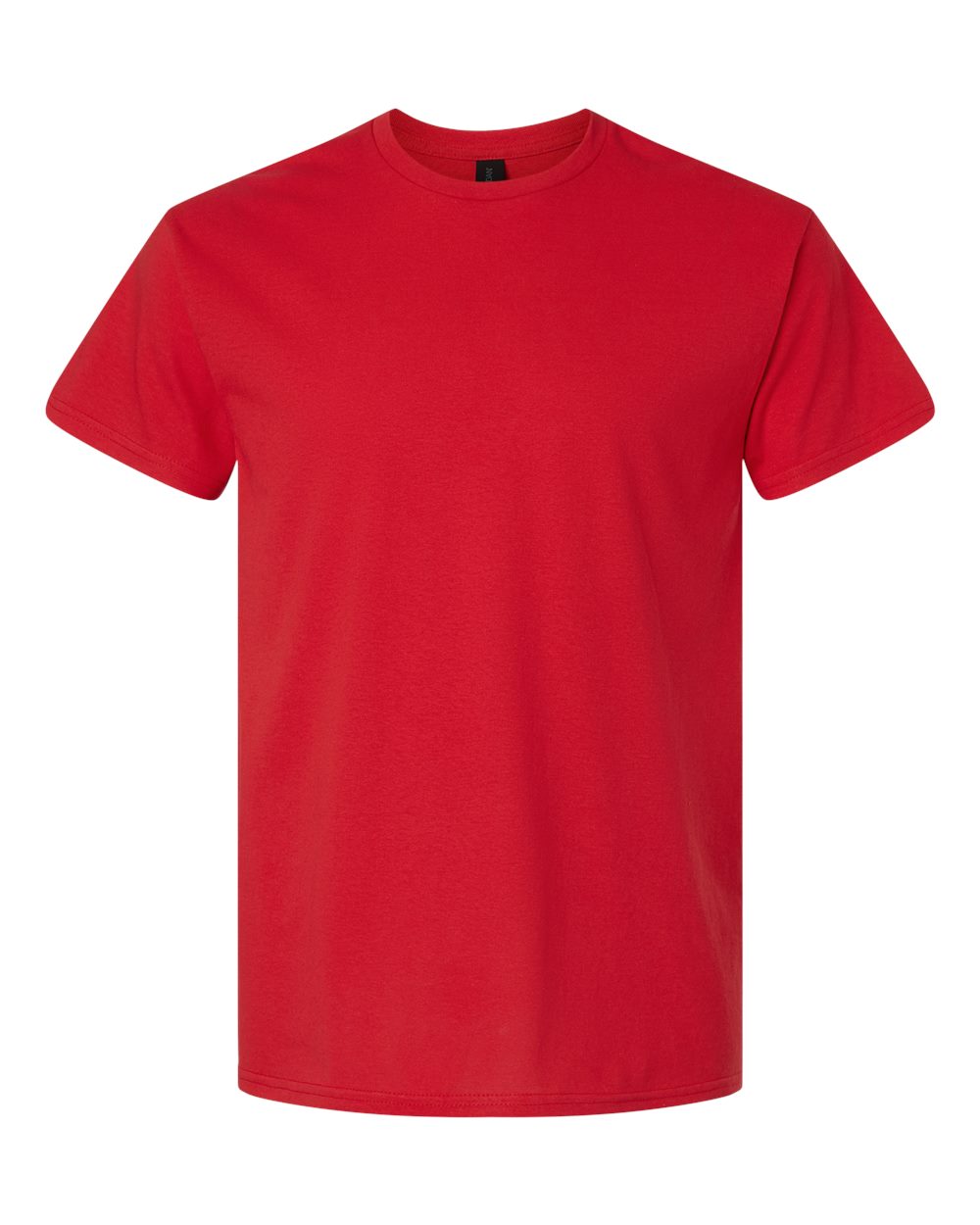 White Gildan 3000 unisex light cotton T-shirt displayed flat, showcasing the simple crew neck design and soft fabric.