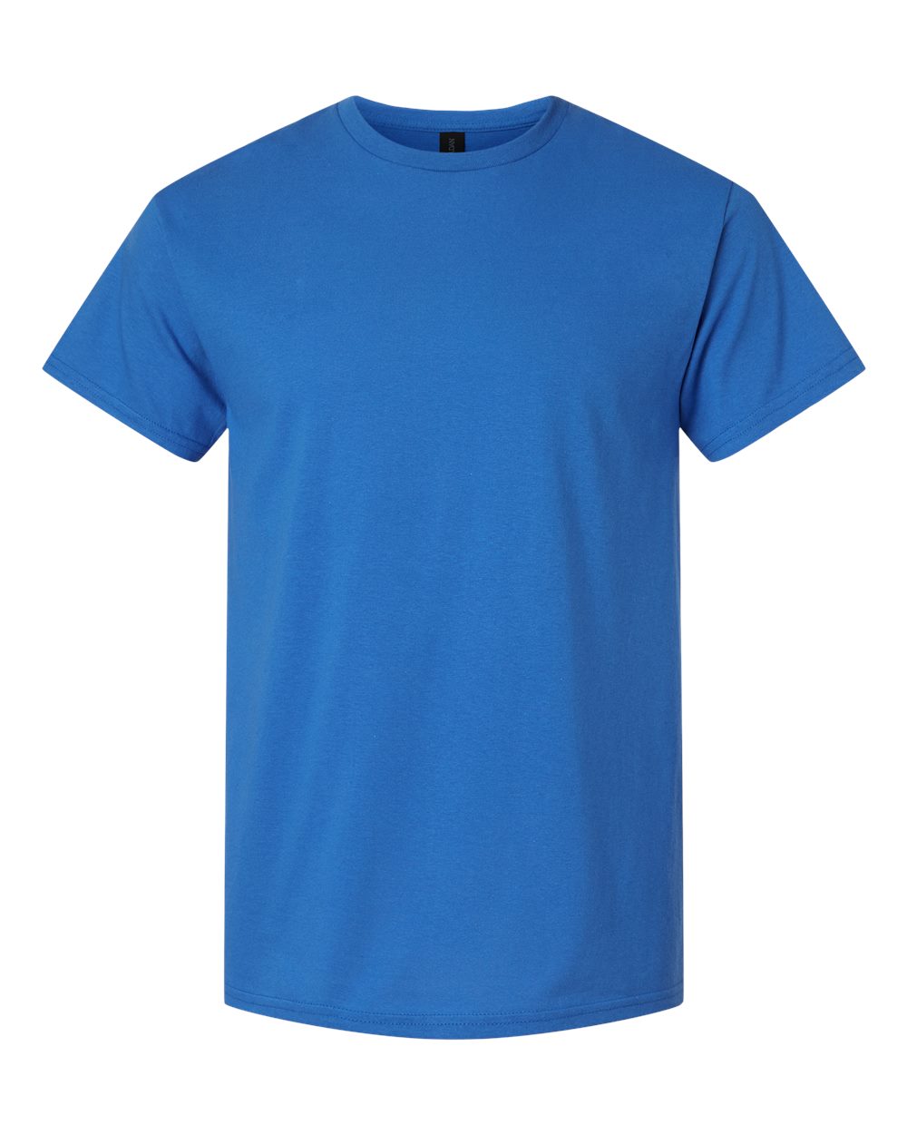 White Gildan 3000 unisex light cotton T-shirt displayed flat, showcasing a classic crew neck and short sleeves.