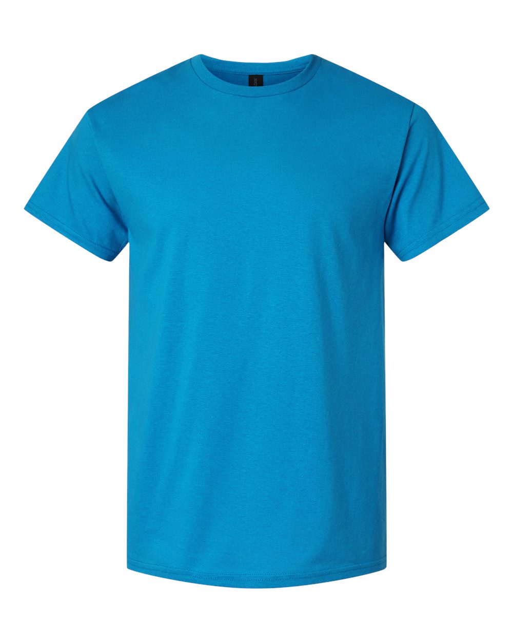 White Gildan 3000 unisex light cotton T-shirt displayed flat, highlighting the soft fabric and simple crew neck design.