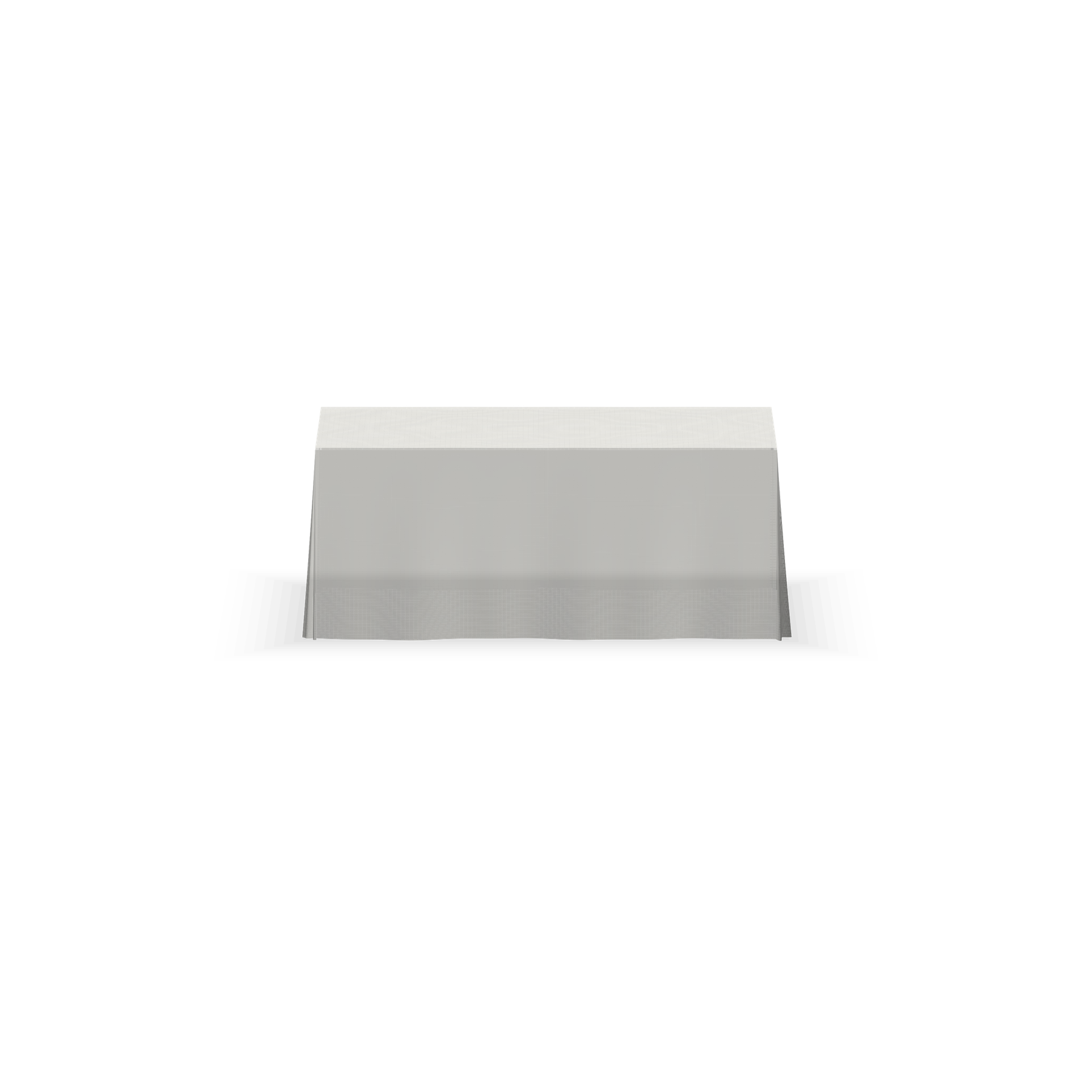 Solid color table throw, 6 ft, White, straight front view