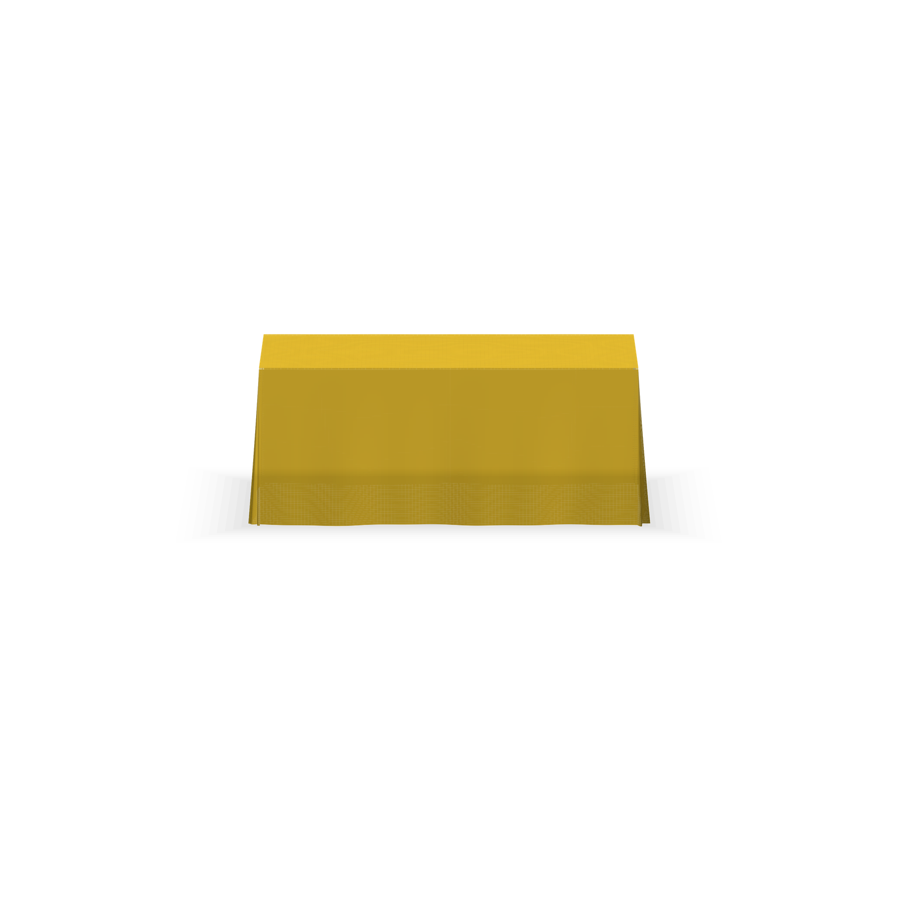 Solid color table throw, 6 ft, Yellow, straight front view