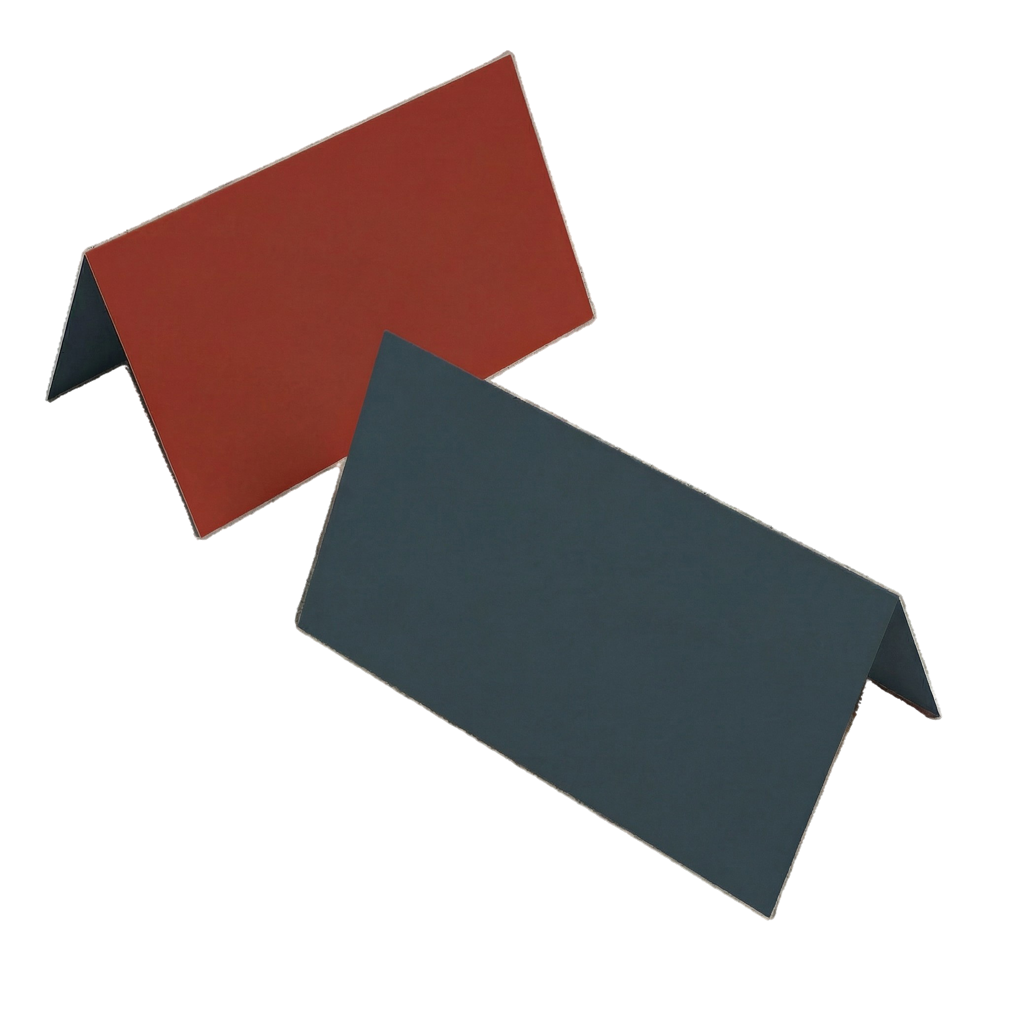 Varaprint fold-over business cards with sleek design, showcasing double-sided layout and professional branding on high-quality paper.