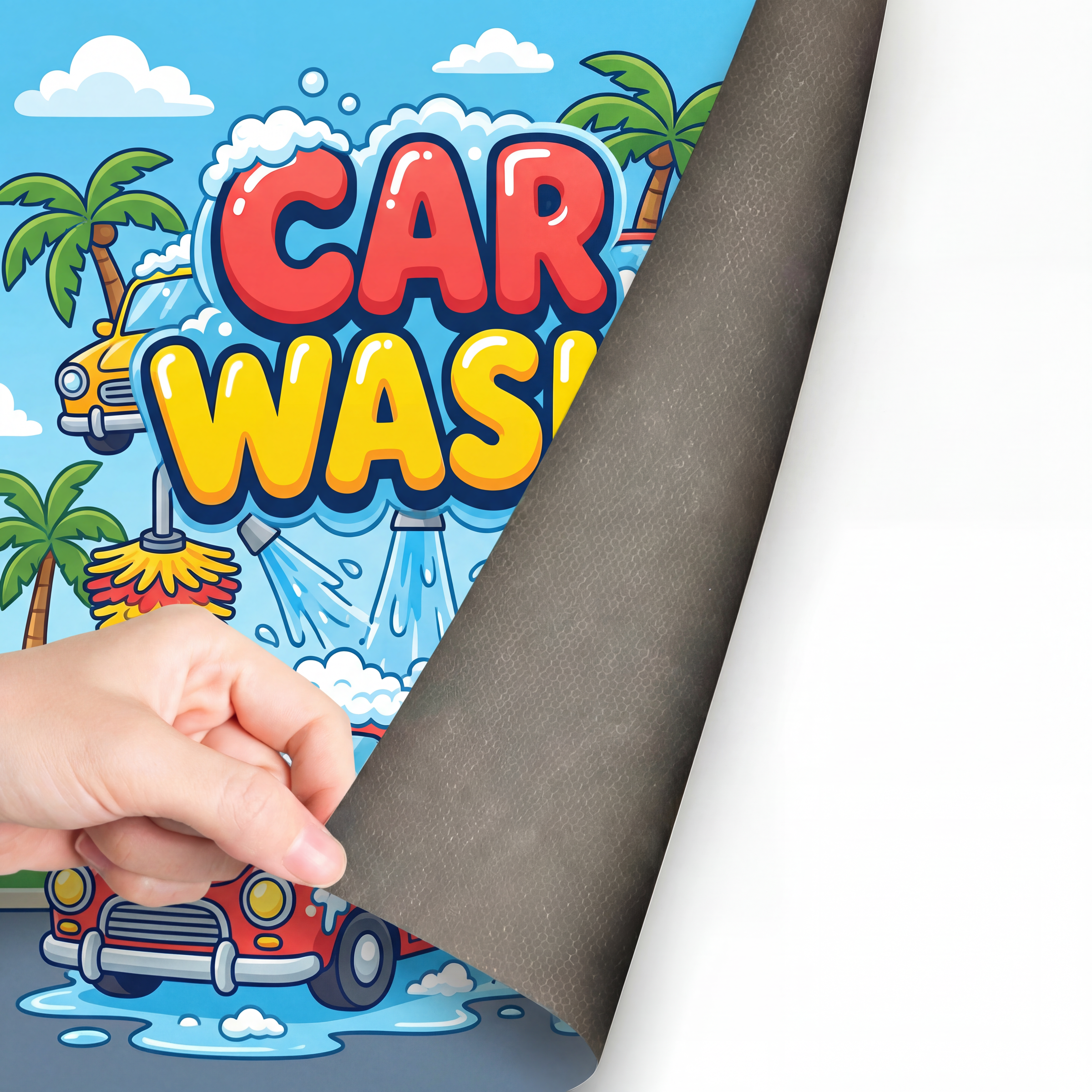 High-performance Varaprint adhesive vinyl roll showing glossy, durable surface ideal for outdoor and craft applications.