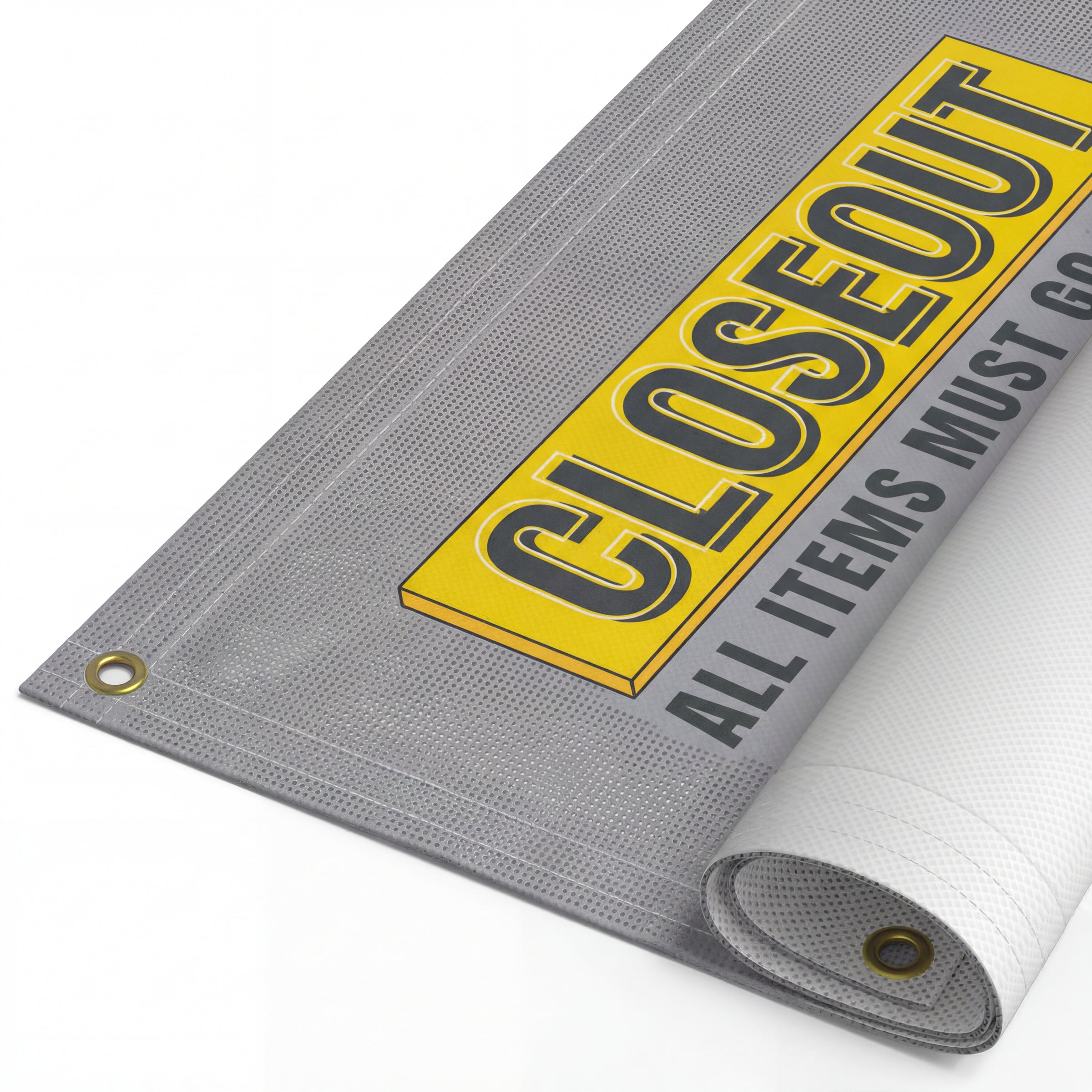 Mesh banner by Varaprint featuring vibrant graphics on durable, lightweight material suitable for outdoor advertising.