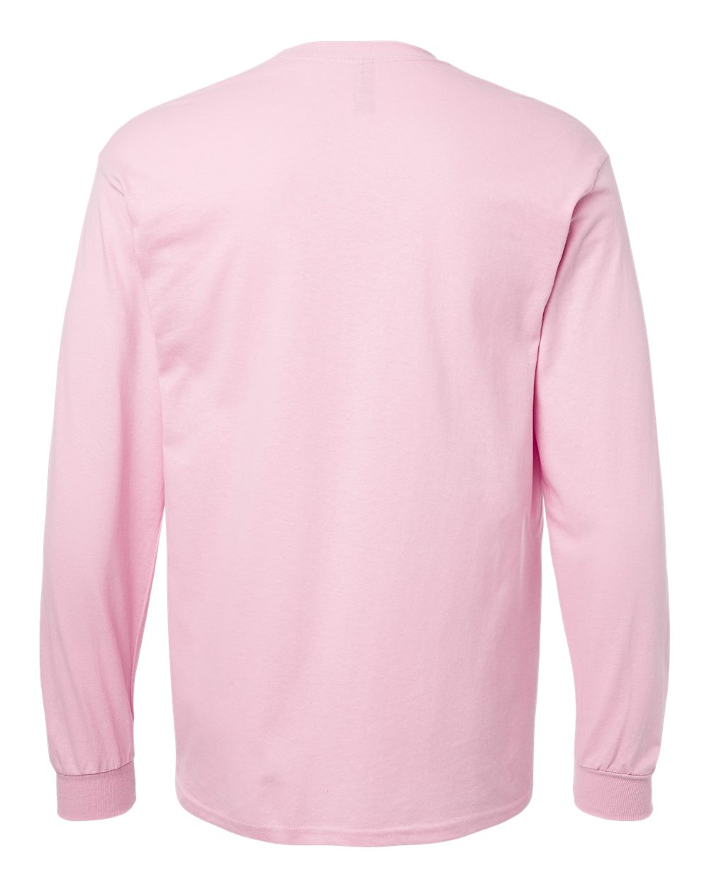 Heavy Cotton Long Sleeve — Light Pink — back garment preview