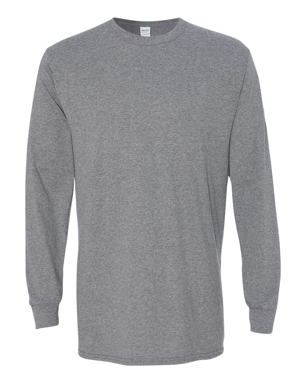 Heavy Cotton Long Sleeve — Graphite Heather — front garment preview