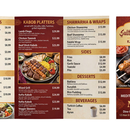 Custom tri-fold brochures in 11" x 17"