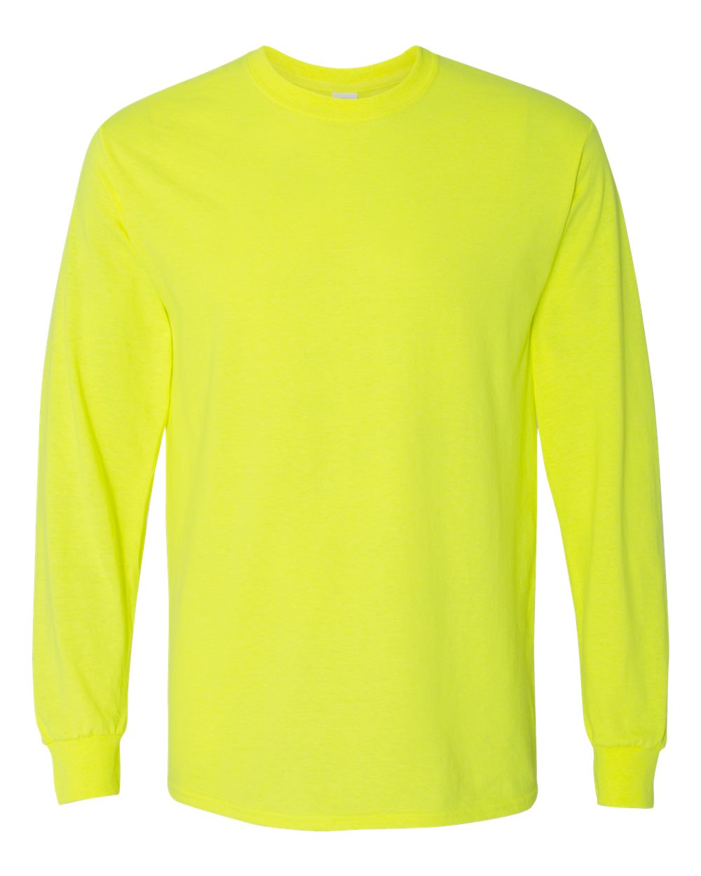 Heavy Cotton Long Sleeve — Safety Green — front garment preview